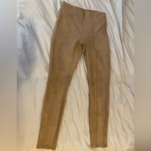 Spanx faux suede camel women’s leggings size small